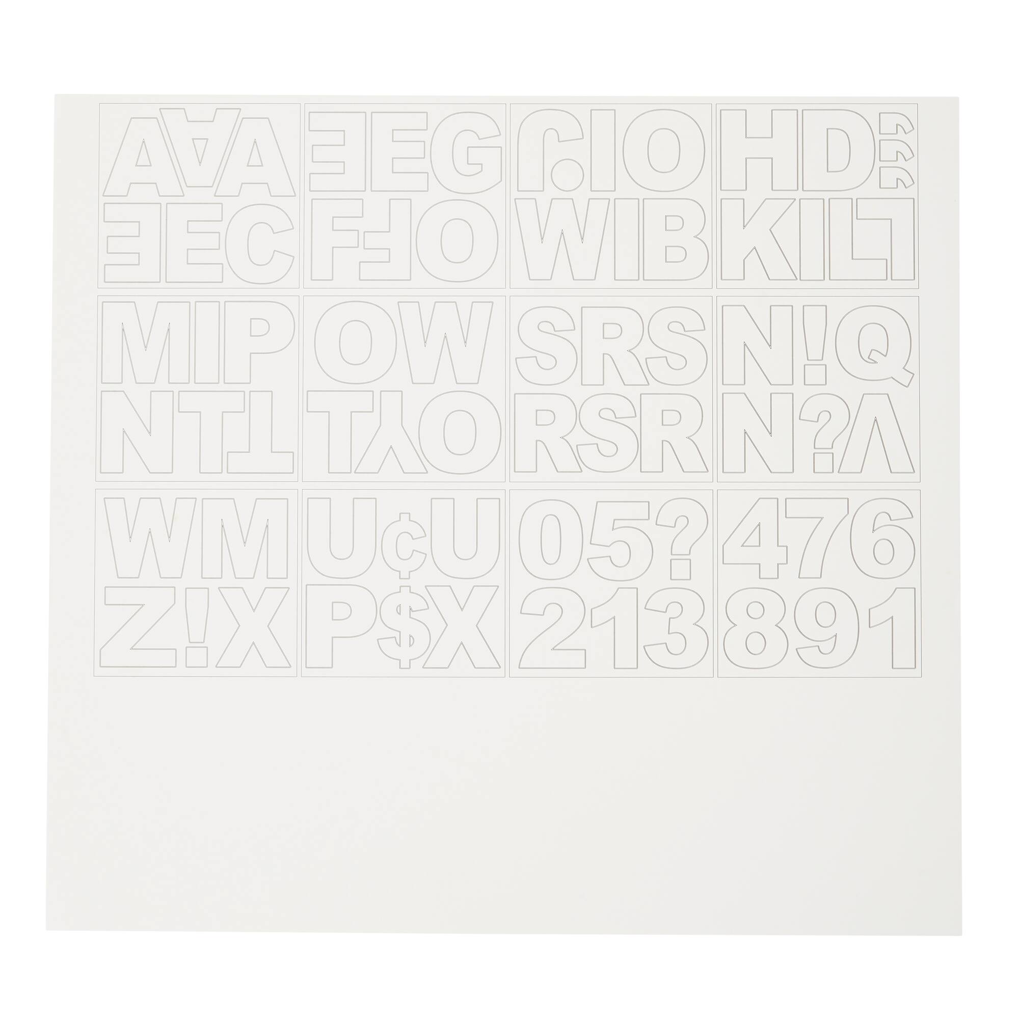 Large White Block Alphabet Stickers by Recollections™
